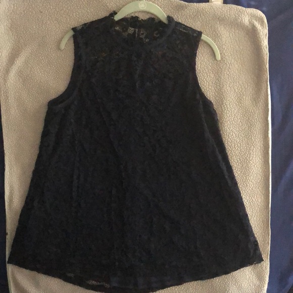 AB Studio - Sleeveless Lace Blouse - Picture 1 of 5